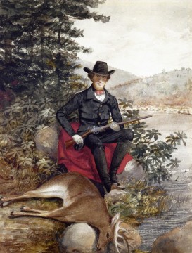 狩猟 Painting - アルバン・フィッシャーxxザ・ハンターの自画像